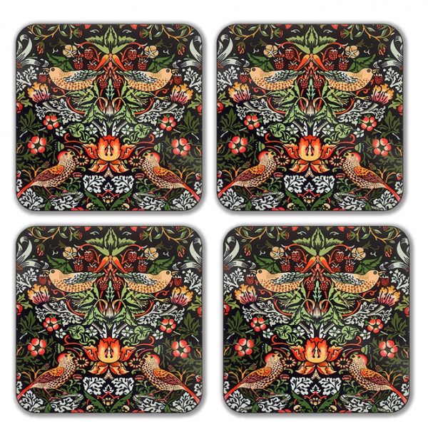 Set of 4 William Morris Strawberry Thief Coasters
