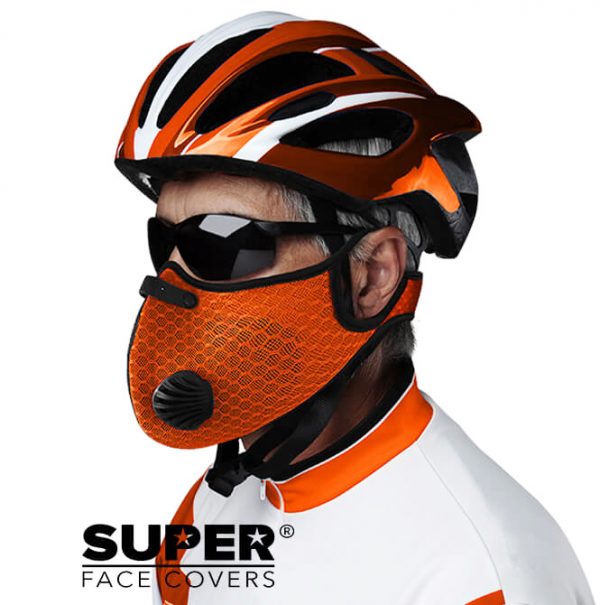 Orange Cycling Face Mask