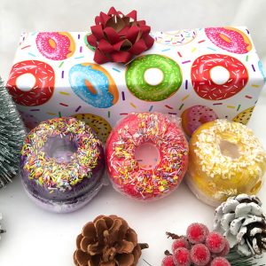 Donut Bath Bomb Fizzers Gift Set Of 3.