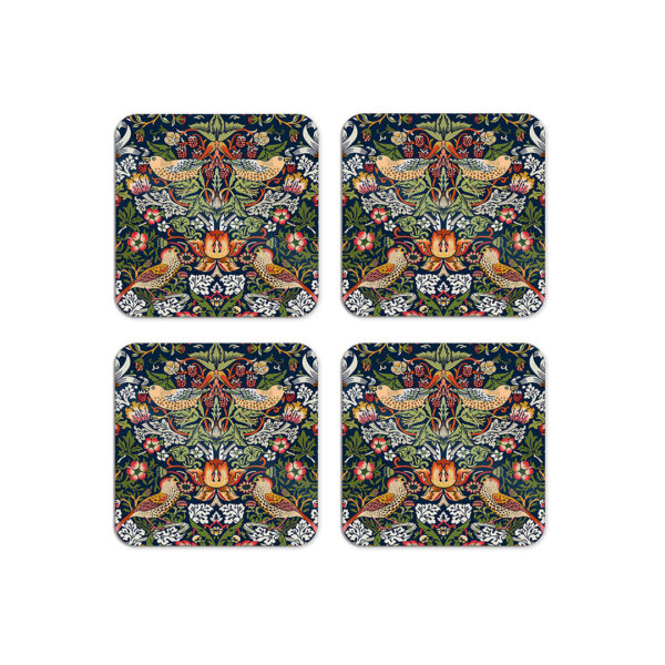 Strawberry Thief Coasters Set of 4 by William Morris Collection®