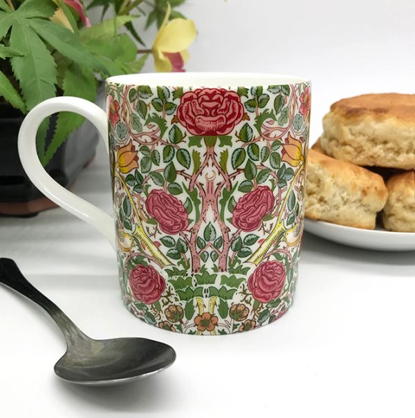 William Morris Pink Rose Mug by Home Shopping Network