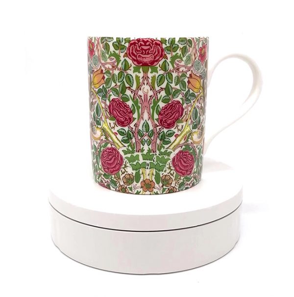 William Morris Pink Roses Bone China Mug by Home Shopping Network