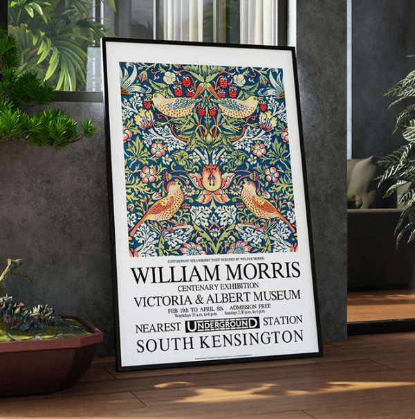 Large Framed Print William Morris Strawberry Thief