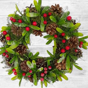 Mistletoe Christmas Door Wreath