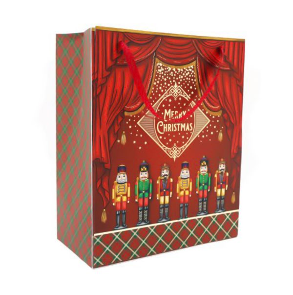 Large Nutcracker Soldiers Luxury Christmas Gift Bag