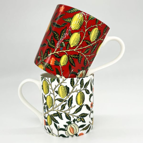 William Morris Collection Coffee Mugs Fruit and Pomegranate