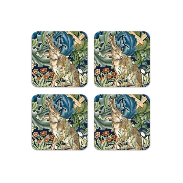 The Forest Hare Coasters Set of 4 by William Morris Collection®