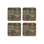 Violet and Columbine Coasters Set of 4 by William Morris Collection®