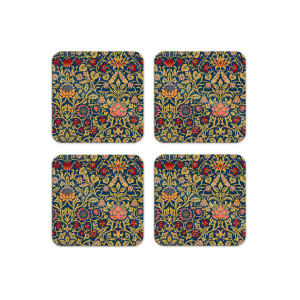 Violet and Columbine Coasters Set of 4 by William Morris Collection®