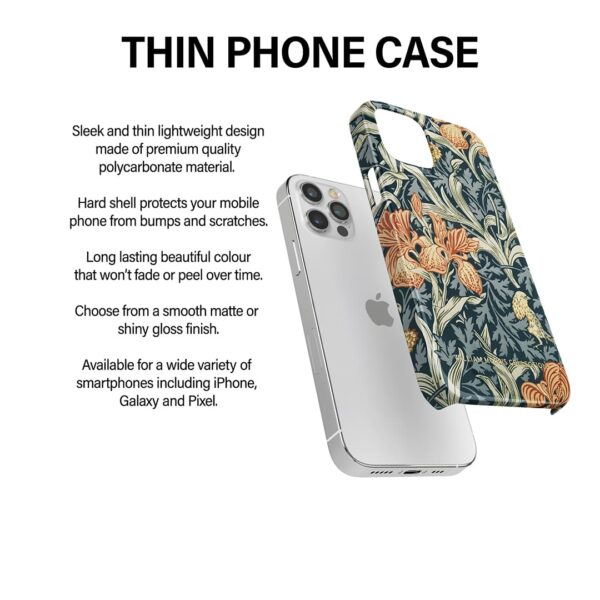 Thin Phone Case with Iris Flowers